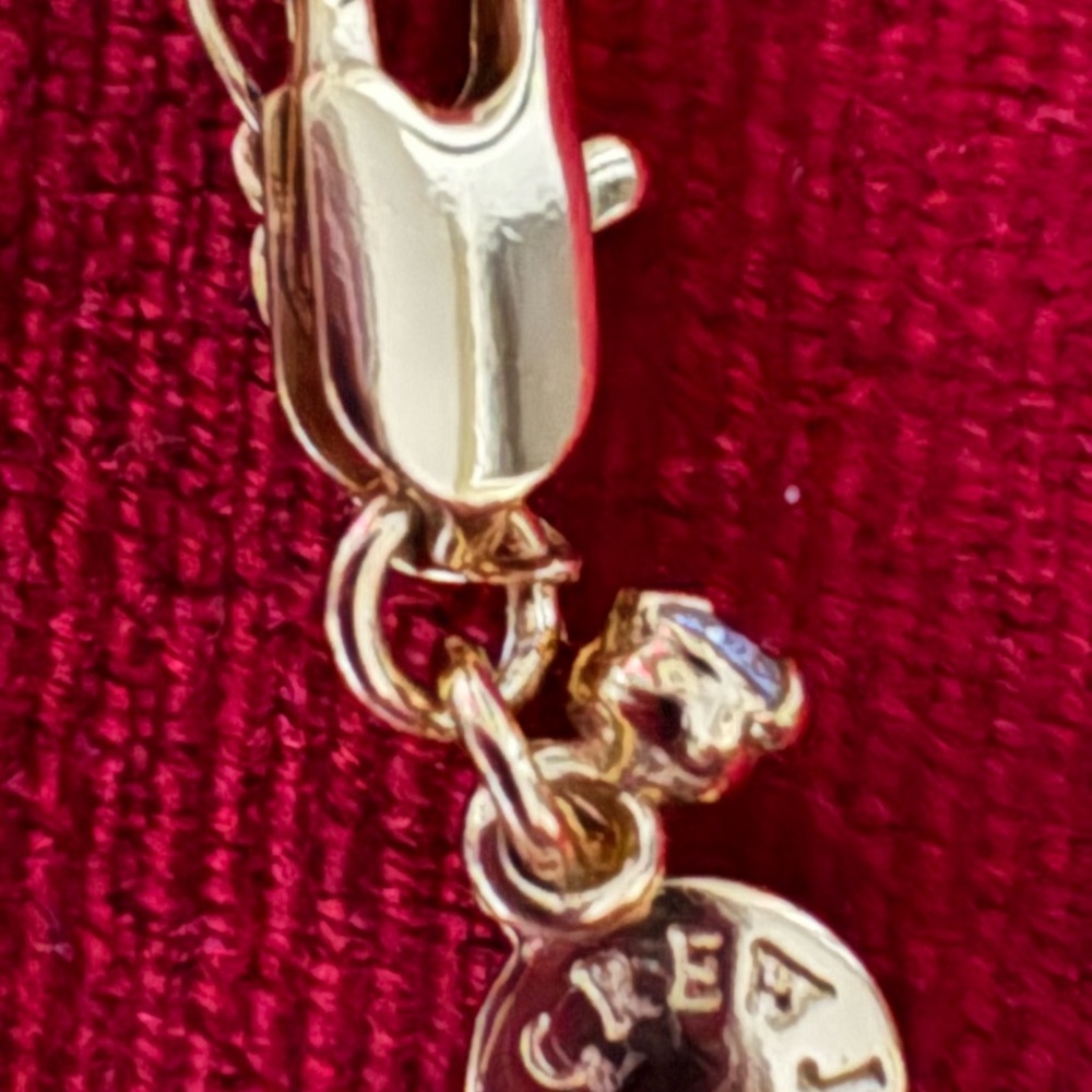 J. Crew Gray Gold Tone Lucky Elephant Pendant Necklace 13” Long - Picture 6 of 7